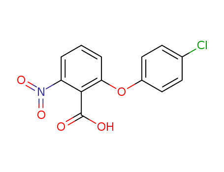 Molecular Structure of 76093-27-1 (2-(4-chlorophenoxy)-6-nitrobenzoic acid)