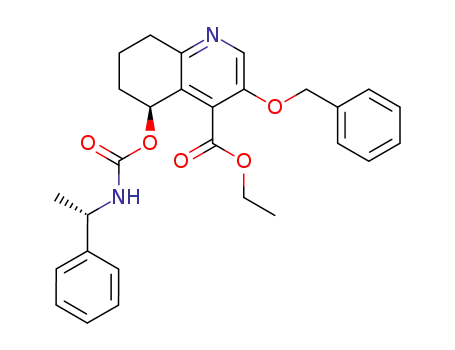 (S)-3-Benzyloxy-5-((S)-1-phenyl-ethylcarbamoyloxy)-5,6,7,8-tetrahydro-quinoline-4-carboxylic acid ethyl ester