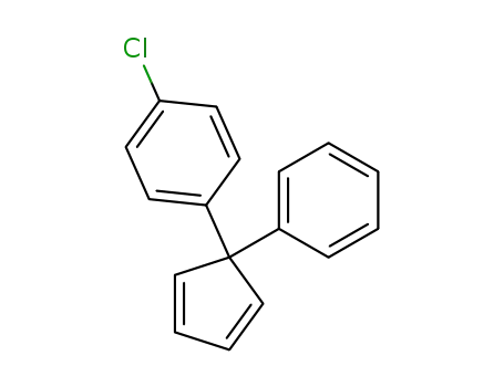 Molecular Structure of 143620-52-4 (Benzene, 1-chloro-4-(1-phenyl-2,4-cyclopentadien-1-yl)-)