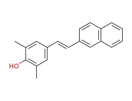 Molecular Structure of 127035-93-2 (2,6-Dimethyl-4-((E)-2-naphthalen-2-yl-vinyl)-phenol)