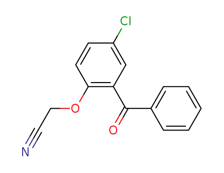 Molecular Structure of 58430-11-8 (Acetonitrile, (2-benzoyl-4-chlorophenoxy)-)