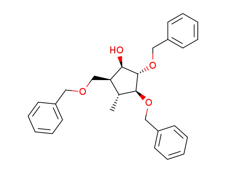 <1R-(1α,2α,3β,4α,5β)>-3-Methyl-4,5-bis(phenylmethoxy)-2-<(phenylmethoxy)methyl>cyclopentanol