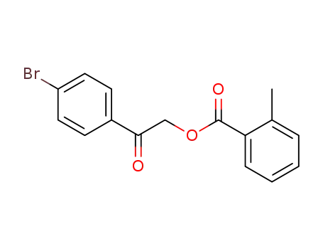 Molecular Structure of 53756-58-4 (Benzoic acid, 2-methyl-, 2-(4-bromophenyl)-2-oxoethyl ester)