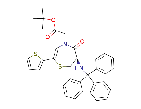 [(R)-5-Oxo-2-thiophen-2-yl-6-(trityl-amino)-6,7-dihydro-5H-[1,4]thiazepin-4-yl]-acetic acid tert-butyl ester