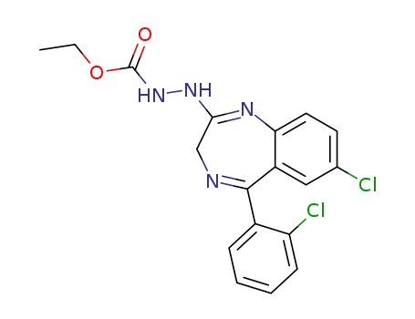 3-<7-chloro-5-(o-chlorophenyl)-3H-1,4-benzodiazepin-2-yl>carbazic acid ethyl ester