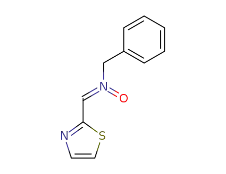 Molecular Structure of 162365-53-9 (Benzenemethanamine, N-(2-thiazolylmethylene)-, N-oxide)