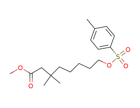 Octanoic acid, 3,3-dimethyl-8-[[(4-methylphenyl)sulfonyl]oxy]-, methyl
ester