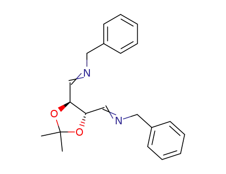 Benzyl-[1-{(4S,5S)-5-[(E)-benzylimino-methyl]-2,2-dimethyl-[1,3]dioxolan-4-yl}-meth-(E)-ylidene]-amine
