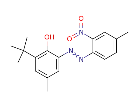 Molecular Structure of 84755-50-0 (2-tert-Butyl-4-methyl-6-(4-methyl-2-nitro-phenylazo)-phenol)
