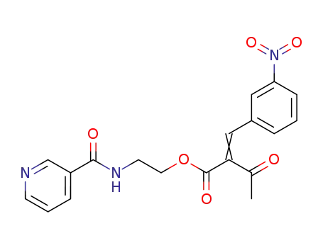 Butanoic acid, 2-[(3-nitrophenyl)methylene]-3-oxo-,
2-[(3-pyridinylcarbonyl)amino]ethyl ester