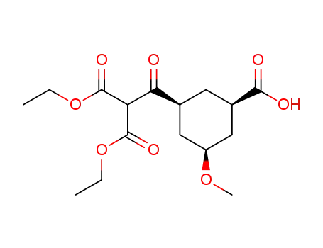 Propanedioic acid,
2-[[(1R,3S,5R)-3-carboxy-5-methoxycyclohexyl]carbonyl]-, 1,3-diethyl
ester, rel-