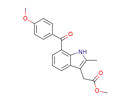Molecular Structure of 106287-94-9 (1H-Indole-3-acetic acid, 7-(4-methoxybenzoyl)-2-methyl-, methyl ester)