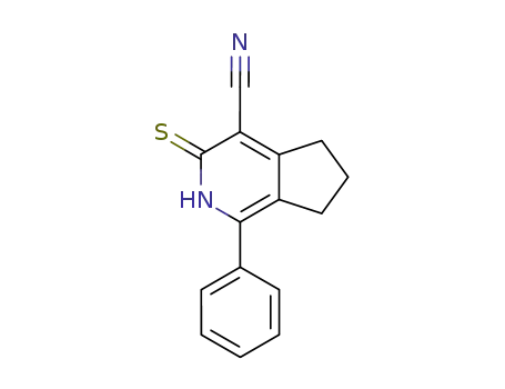 Molecular Structure of 126921-97-9 (7<1H>thioxo-2-phenyl cyclopenta <c> pyridine-6-carbonitrile)