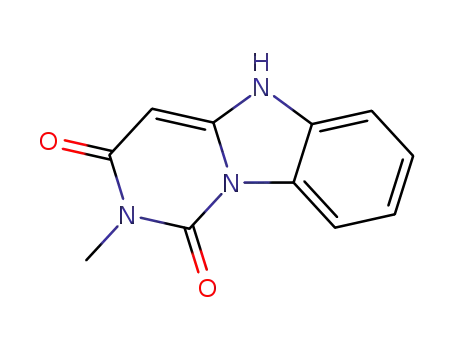 Molecular Structure of 94447-78-6 (2-Methylpyrimido<1,6-a>benzimidazole-1,3-(2H,5H)-dione)