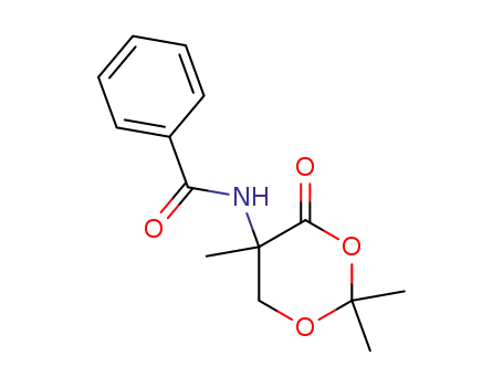 Molecular Structure of 108276-24-0 (N-(2,2,5-Trimethyl-4-oxo-[1,3]dioxan-5-yl)-benzamide)