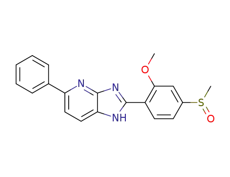 Molecular Structure of 144563-55-3 ((+/-)-2-<2-Methoxy-4-(methylsulfinyl)phenyl>-5-phenylimidazo-1H-<4,5-b>pyridin)