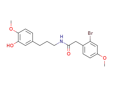 2-(2-bromo-4-methoxyphenyl)-N-(3-hydroxy-4-methoxyphenylpropyl)acetamide