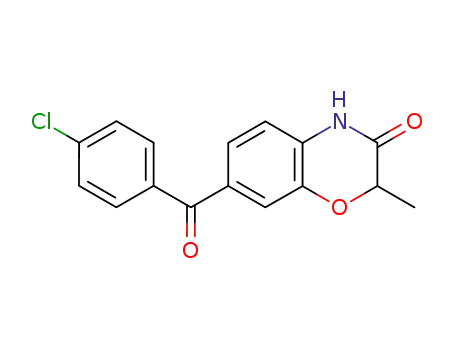 Molecular Structure of 116337-64-5 ((+-)-7-(4-Chlorobenzoyl)-2-methyl-2H-1,4-benzoxazin-3(4H)-one)