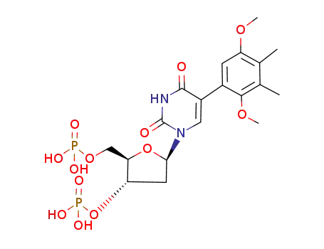 Molecular Structure of 105785-89-5 (3'-Uridylic acid, 2'-deoxy-5-(2,5-dimethoxy-3,4-dimethylphenyl)-,
5'-(dihydrogen phosphate))