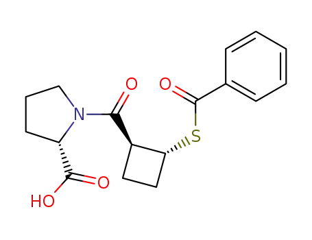 (S)-1-((1S,2R)-2-Benzoylsulfanyl-cyclobutanecarbonyl)-pyrrolidine-2-carboxylic acid
