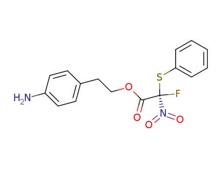 (S)-Fluoro-nitro-phenylsulfanyl-acetic acid 2-(4-amino-phenyl)-ethyl ester