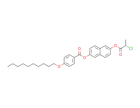Benzoic acid, 4-(decyloxy)-, 6-(2-chloro-1-oxopropoxy)-2-naphthalenyl
ester, (S)-