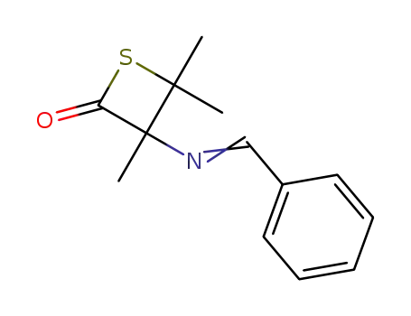 2-Thietanone, 3,4,4-trimethyl-3-[(phenylmethylene)amino]-