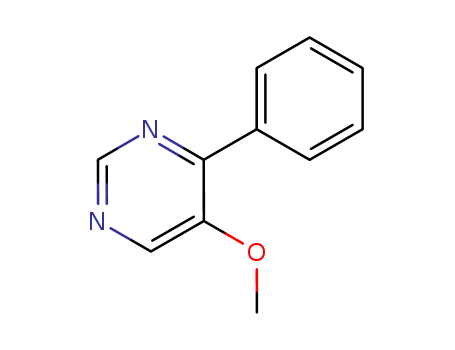 Molecular Structure of 114969-93-6 (Pyrimidine, 5-methoxy-4-phenyl-)