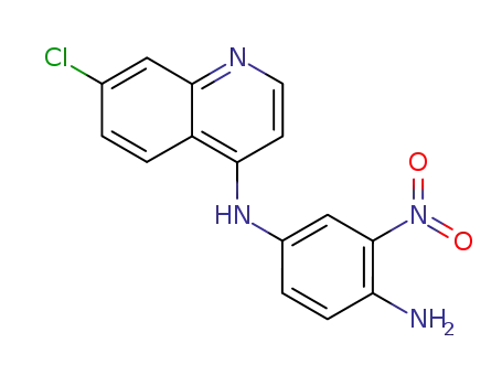 Molecular Structure of 103248-84-6 (4-N-(7-chloroquinolin-4-yl)-2-nitro-p-phenylenediamine)