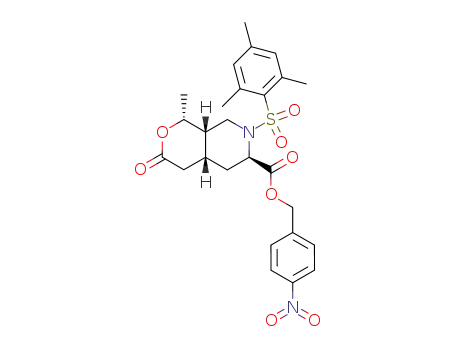 (1R,4aR,6R,8aS)-1-Methyl-3-oxo-7-(2,4,6-trimethyl-benzenesulfonyl)-octahydro-pyrano[3,4-c]pyridine-6-carboxylic acid 4-nitro-benzyl ester