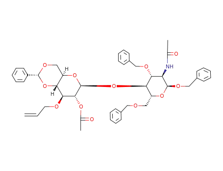Benzyl-O-(2-O-acetyl-3-O-allyl-4,6-O-benzyliden-β-D-glucopyranosyl)-(1->4)-2-acetamido-3,6-di-O-benzyl-2-desoxy-α-D-glucopyranosid