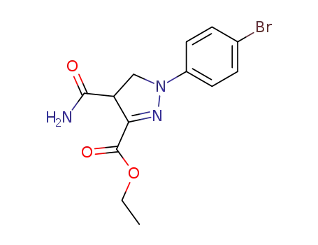 1-(4-Bromo-phenyl)-4-carbamoyl-4,5-dihydro-1H-pyrazole-3-carboxylic acid ethyl ester