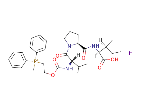N-<2-(Methyldiphenylphosphonio)ethoxycarbonyl>valyl-prolyl-isoleucin-iodid