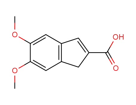 Molecular Structure of 119035-06-2 (1H-Indene-2-carboxylic acid, 5,6-dimethoxy-)