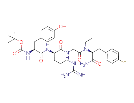 [(S)-1-{(R)-1-[({[(S)-1-Carbamoyl-2-(4-fluoro-phenyl)-ethyl]-ethyl-carbamoyl}-methyl)-carbamoyl]-4-guanidino-butylcarbamoyl}-2-(4-hydroxy-phenyl)-ethyl]-carbamic acid tert-butyl ester