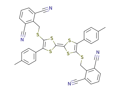 1,3-Benzenedicarbonitrile,
2-[[[2-[4-[[(2,6-dicyanophenyl)methyl]thio]-5-(4-methylphenyl)-1,3-dithiol-
2-ylidene]-5-(4-methylphenyl)-1,3-dithiol-4-yl]thio]methyl]-, (E)-