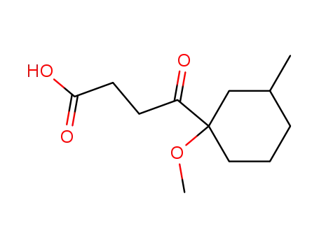 Molecular Structure of 88441-83-2 (4-(c-3-methyl-r-methoxycyclohexyl)-4-oxobutanoic acid)