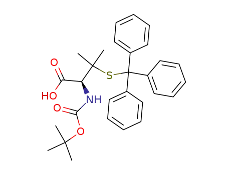 Molecular Structure of 135592-14-2 (BOC-D-PEN(TRT)-OH)