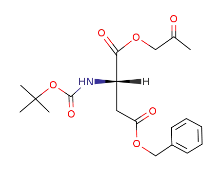 L-Aspartic acid, N-[(1,1-dimethylethoxy)carbonyl]-, 1-(2-oxopropyl)
4-(phenylmethyl) ester