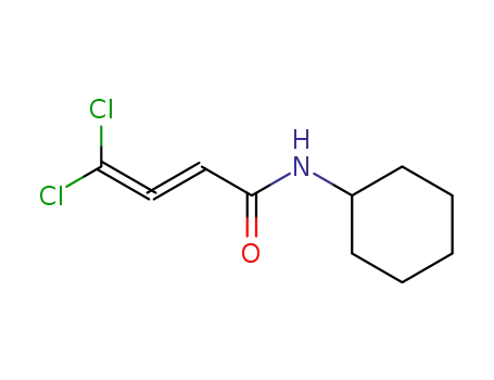 Molecular Structure of 84200-83-9 (2,3-Butadienamide, 4,4-dichloro-N-cyclohexyl-)