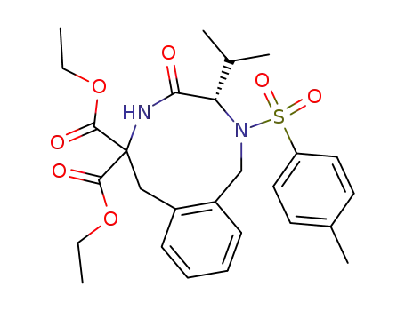 (S)-1,2,3,4,5,7-hexahydro-3-(1-methylethyl)-2-<(4-methylphenyl)sulfonyl>-4-oxo-6H-2,5-benzodiazonine-6,6-dicarboxylic acid diethyl ester