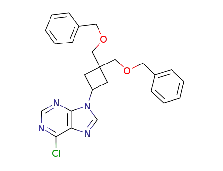 6-chloro-9-<3,3-bis(benzyloxymethyl)cyclobut-1-yl>-9H-purine