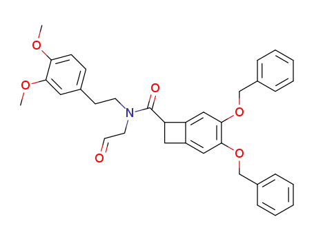 3,4-bis(benzyloxy)-N-<2-(3,4-dimethoxyphenyl)ethyl>-N-(2-oxoethyl)bicyclo<4.2.0>octa-1,3,5-triene-7-carboxamide