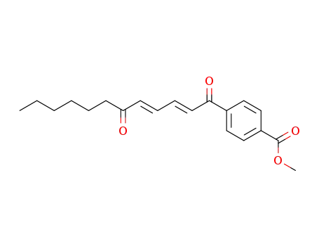 Molecular Structure of 160196-18-9 (1-<(4-Methoxycarbonyl)phenyl>-1,6-dioxo-dodeca-2,4-(E,E)-diene)
