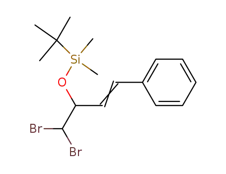 tert-Butyl-((E)-1-dibromomethyl-3-phenyl-allyloxy)-dimethyl-silane