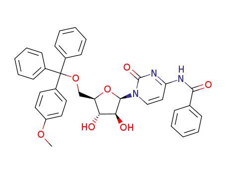 Molecular Structure of 87418-75-5 (N<sup>4</sup>-benzoyl-5'-O-monomethoxytritylarabinocytidine)