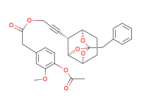 7-<3-(4-acetoxy-3-methoxyphenyl)acetoxyprop-1-ynyl>-1-benzyl-2,9,10-trioxatricyclo<4.3.1.0<sup>3,8</sup>>decane