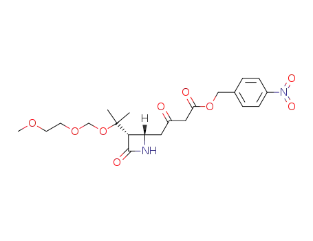 p-nitrobenzyl cis-4-<3-<1-(2-methoxyethoxymethoxy)-1-methylethyl>-4-oxoazetidin-2-yl>-3-oxobutanoate