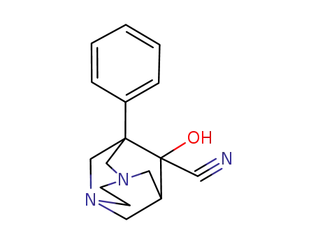 Molecular Structure of 147084-78-4 (9-cyano-1-phenyl-3,6-diazahomoadamantan-9-ol)