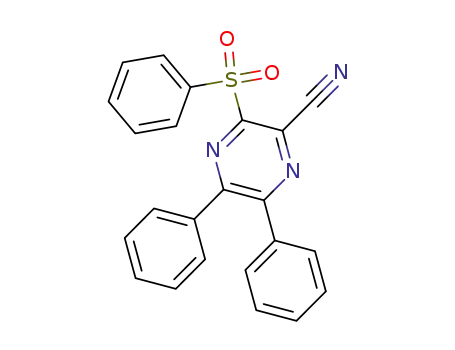 5,6-diphenyl-3-phenylsulfonylpyrazinecarbonitrile